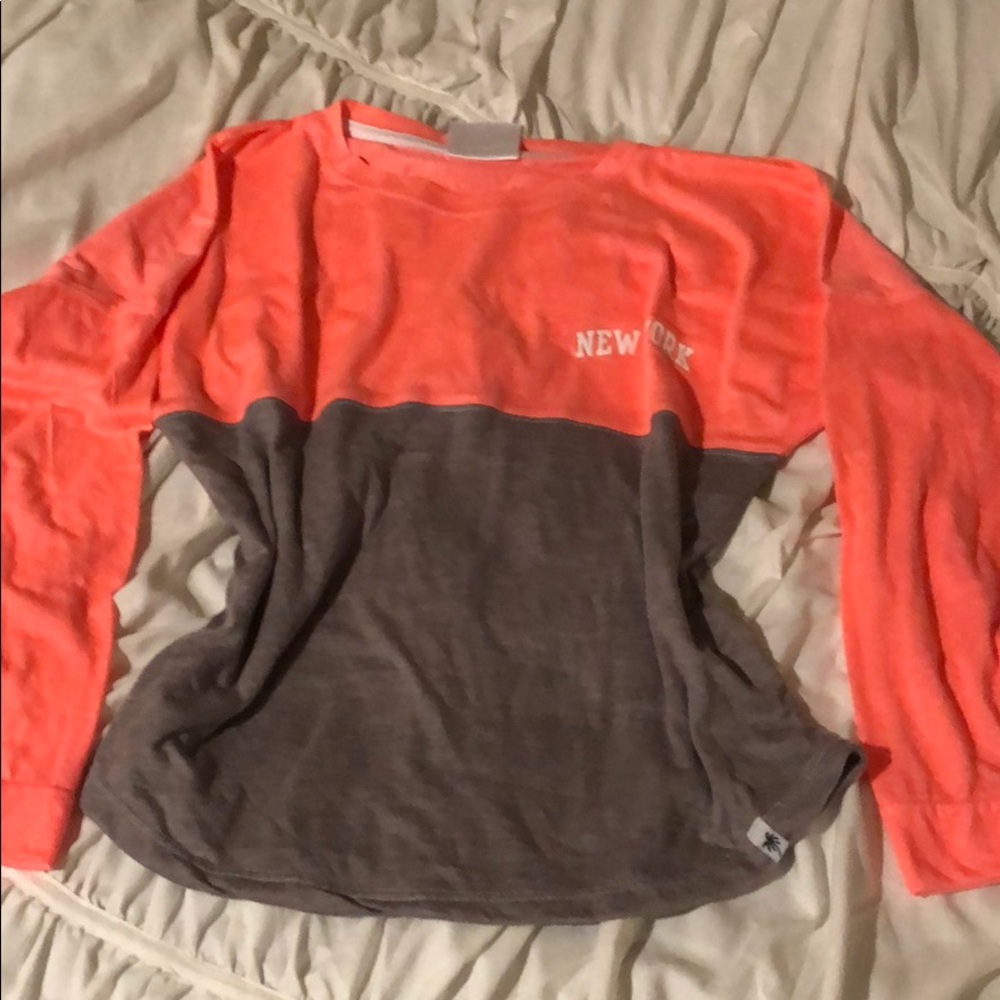NWOT New York pink and gray top